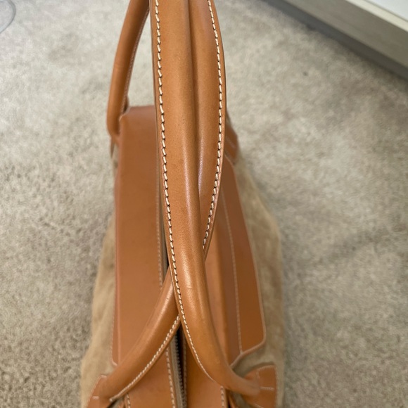 Tod’s Vintage Tan leather suede handbag - Picture 3 of 16